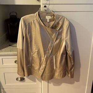 Chico’s mixed Materials Jacket NWOT. Sz 3 14